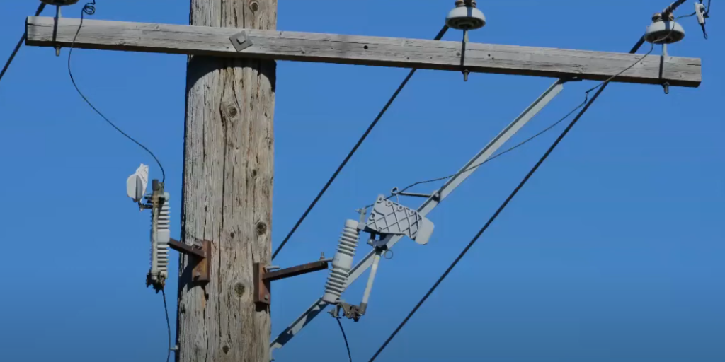 private power pole damage